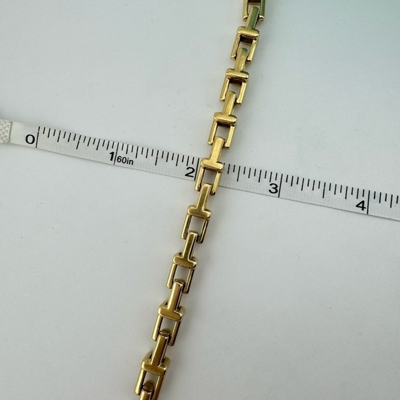RARE Tiffany & Co. 18k Yellow Gold Wide T Link Bracelet 31g - Picture 4 of 8